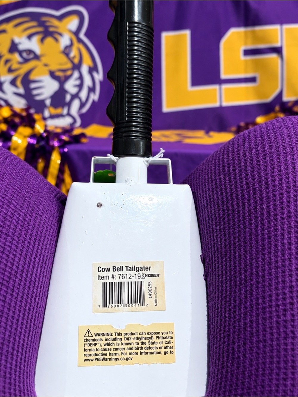 White and Black Cowbell - Picture 3 of 3